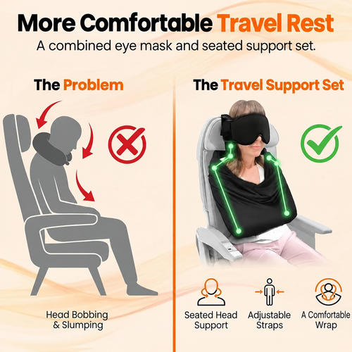 DreamWrap™ 3-in-1 Travel Pillow & Eye Mask